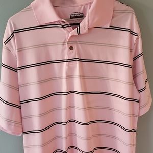 Pink with stripes polo